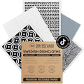 Swedish Dishcloths for Kitchen Eco Friendly Reusable Sustainable Biodegradable Cellulose Sponge Swedish Dish Cloths Dish Rags Washing Wipes Paper Towel Replacement (5 Pack Scandi Prints)