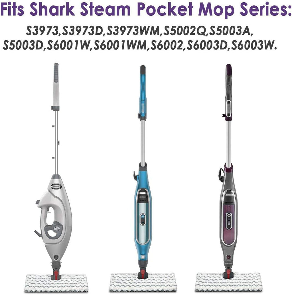 Flammi Steam Mop Pad for Shark Genius Lift-Away Pro S5003D S5002Q S5003A S6001W S6001WM S6002 S6002C S6003D S6003 S3973 S3973D S3973WM Washable Reusable Replacement Mop Head